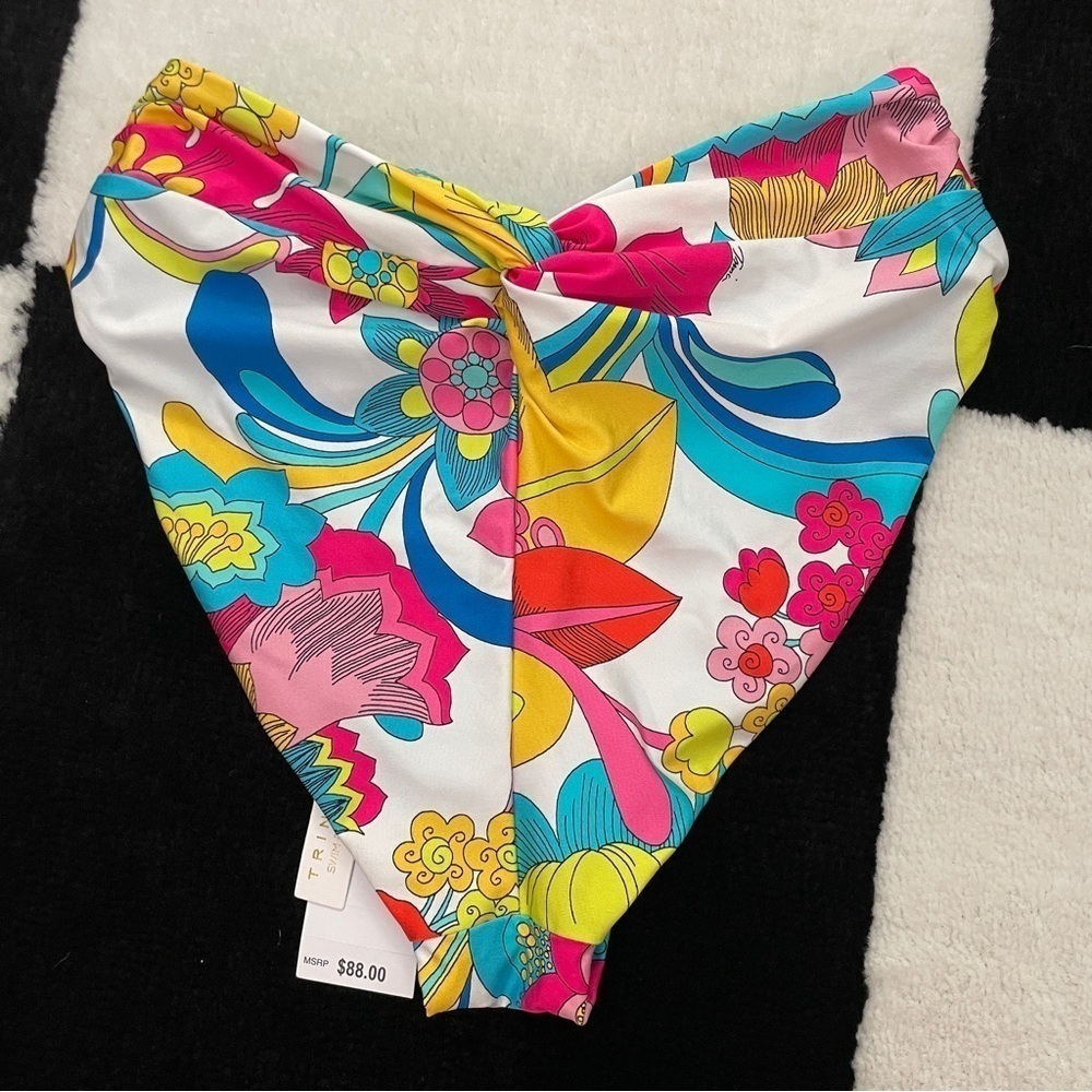 Trina Turk NWT Banded Twist Back High Waist Swim Bottom Size 2 - Picture 5 of 15